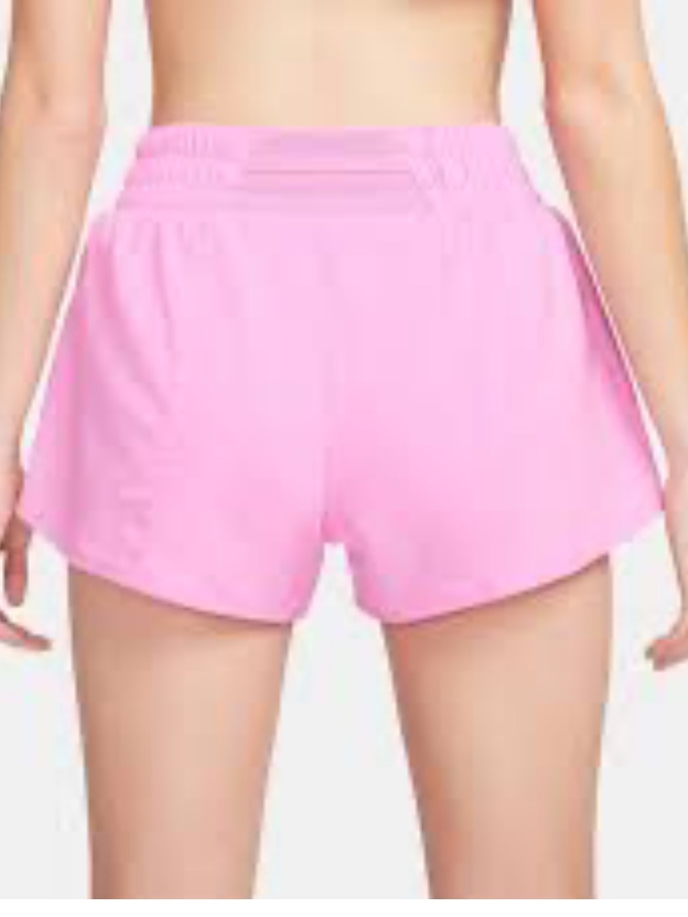 Nike Women's Dri-FIT Mid-Rise Pink Athletic Lined Shorts Rear Pocket Size XL - Picture 2 of 11